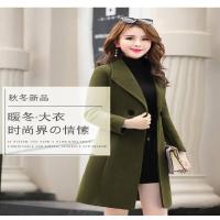 2019秋冬新款韩版收腰显瘦毛呢外套女中长款大码西装领呢子大衣潮 莎丞