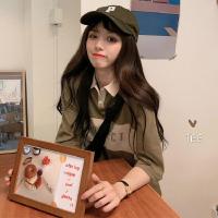 新款夏季翻领polo衫女短袖T恤学生宽松港风少女半袖上衣 莎丞