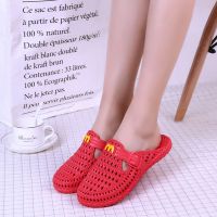 夏季新款居家室内外防滑透气女学生拖鞋平底洞洞时尚休闲凉拖鞋 莎丞