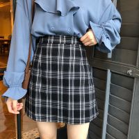 2020夏季新款格子裙a字半身裙子女学生韩版夏天裤裙包臀裙短裙 莎丞
