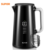 苏泊尔（SUPOR）SW-17S62A电水壶智能电热水壶家用不锈钢烧水壶液晶屏国产温控器控温除氯双层开水壶 1.7L