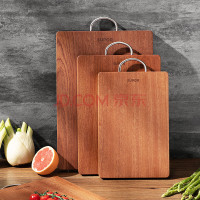 苏泊尔（SUPOR）乌檀木整木方形防霉菜板加厚切菜板可剁骨实木案板家用砧板擀W382625AC1