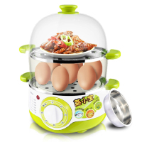 美的(Midea)SYH18-2A/21 电蒸锅 煮蛋器 定时烹饪 不锈钢内胆 双层 智能防干烧 蒸汽聚能加热 早餐机