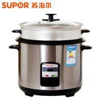 苏泊尔(SUPOR)电饭锅耐磨 不锈钢外观 CFXB50A2A-80简单机械老式电饭煲不粘内胆 5L大容量正品粥汤功能