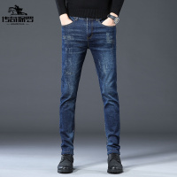 传奇保罗(CHUANQIBAOLUO)2021秋季牛仔裤男韩版潮流百搭修身小脚弹力青少年长裤子男生潮牌