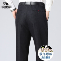 传奇保罗（CHUANQIBAOLUO）中年男士休闲西裤子秋冬季直筒中老年人宽松男裤商务西裤爸爸装