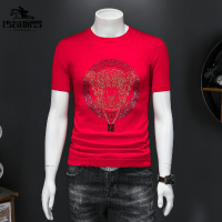 传奇保罗(CHUANQIBAOLUO)春季虎年毛衣半袖男2022新款季春节休闲修身刺绣本命年针织衫短袖