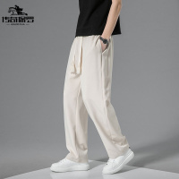 传奇保罗(CHUANQIBAOLUO)春夏季新款22港风ins休闲裤男韩版宽松直筒垂感阔腿拖地长裤潮