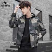传奇保罗(CHUANQIBAOLUO)2022年新款春季迷彩夹克男士韩版潮流帅气时尚男装休闲连帽外套