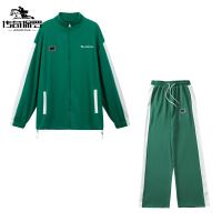 传奇保罗(CHUANQIBAOLUO)运动套装男2022春季新款男装运动服宽松开衫卫衣长裤休闲套装