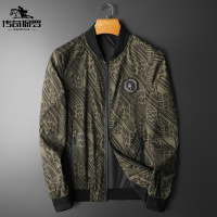 传奇保罗(CHUANQIBAOLUO)外套中青年男装2022春季新款运动服棒球服立领印花休闲上衣夹克