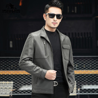传奇保罗(CHUANQIBAOLUO)2022春秋季新款真皮皮衣男绵羊皮外套机车夹克商务男装韩版