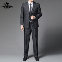 传奇保罗(CHUANQIBAOLUO)两件套西装男装正装礼服四季新款男士英伦风新品单西西服套装