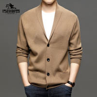 传奇保罗(CHUANQIBAOLUO)男士毛衣休闲针织开衫外套2022秋冬新款青果领潮流简约男装