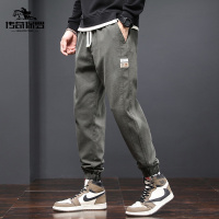 传奇保罗(CHUANQIBAOLUO)裤子男士秋季工装哈伦九分休闲裤男生潮牌秋冬季22新款束脚长裤