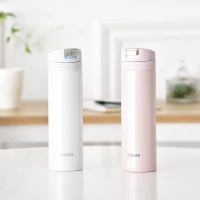 虎牌TIGER保温杯一键开启男女轻量型时尚水杯MMX-A30C不锈钢直饮型真空保温杯