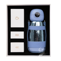 TAIC太可钛度纯钛儿童保温杯TXQB-T550星球杯学生婴童吸管水杯双盖两用便携背带莫奈瀚海蓝550ML