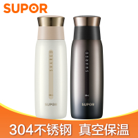 苏泊尔(SUPOR)保温杯304不锈钢真空铜芯水杯500ml车载泡茶杯子男女士情侣杯KC50BJ1 星空黑 黑色 500