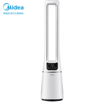 美的(Midea)无叶风扇AMS150E-PB 白色空气循环扇电风扇家用卧室电扇立式落地扇轻音智能遥控塔扇 双效深净化