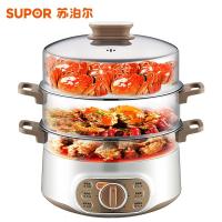 苏泊尔(SUPOR)电蒸锅多功能家用电火锅 蒸锅 电煮锅电热锅三层大容量13L 防干烧可定时 ZN28YK807
