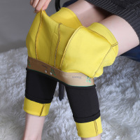 佚貌YIMAO 2021冬季柠檬润肤裤女打底裤外穿秋冬新款加绒黑色乳木果高腰显瘦魔术裤女