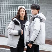 佚貌YIMAO 冬季新款时尚工装潮牌青少年休闲帅气加厚情侣款羽绒服白鸭绒冬装