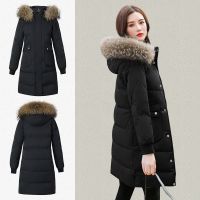 佚貌YIMAO 秋冬新款加厚韩版中长款白鸭绒羽绒服 冬季韩版休闲羽绒女装外穿