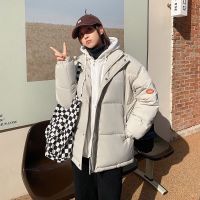 佚貌YIMAO 2021年新款韩版面包服短款假两件棉衣短款棉服bf宽松冬季棉袄外套