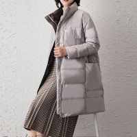 佚貌YIMAO 中长款羽绒服女2021冬季新款女装90绒白鸭绒服韩版女款大码羽绒服