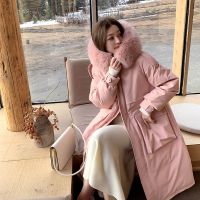 佚貌YIMAO 夏诗文同款中长款羽绒服女2021年冬季新款韩版白鸭绒服女士羽绒服