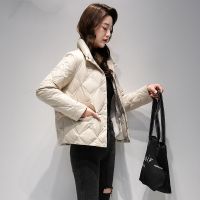 佚貌YIMAO 羽绒服女短款2021年新款冬季短款立领90绒白鸭绒女士羽绒服