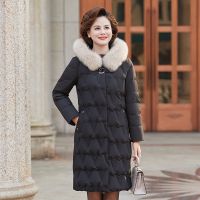佚貌YIMAO 冬季压胶不钻绒羽绒服白鸭绒狐狸真毛领2021冬装中长款连帽保暖外