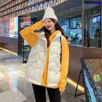 佚貌YIMAO 冬季亮面羽绒棉马甲女2021新款秋冬短款时尚宽松坎肩棉马夹背心外