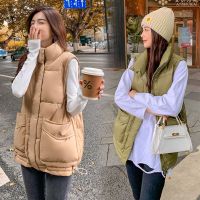 佚貌YIMAO 冬季羽绒马甲背心木耳边带抽绳韩版女装休闲立领坎肩马夹外套