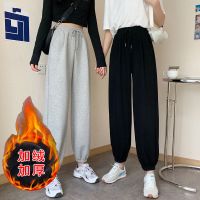 佚貌YIMAO 大码女装秋冬新款加绒束脚裤运动裤冬季ins潮2021新款胖mm休闲裤
