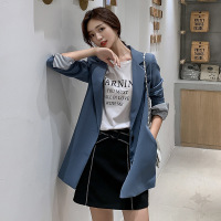 帝紫规2020年春季新品韩版大码百搭气质小西服纯色长袖休闲女式职业西装