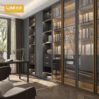 拉迷全屋定制家具整体书柜书桌组合柜定制书房客厅到顶书柜书架组合储物柜定做