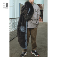 [品牌特卖]棉衣男士冬季2019新款中长款羽绒棉服加绒加厚派克服棉袄外套潮流 POTRAVEL.DESIGN