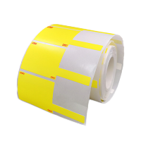 中云智创 通信机房线缆标签不干胶水贴纸 标签纸可带LOGO标签打印 38mm*25mm+40mm-200张 黄色 定制