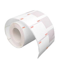 中云智创 通信机房线缆标签不干胶水贴纸 标签纸可带LOGO标签打印 38mm*25mm+40mm-200张白色P型