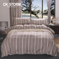 CK STORM家纺 床品都市系列全棉粗布床上四件套印象迷城款1.5/1.8米适用