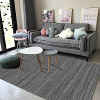 北欧轻奢美式客厅地毯/ins简约现代茶几床边沙发家用卧室满铺可爱 深灰色深灰色素纹 140cm*200cm亏本冲量体验价