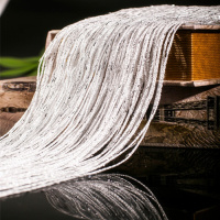 银丝线帘隔断帘帘挂帘玄关帘窗帘窗纱风水帘客厅卧室 白色 1X2M穿杆式