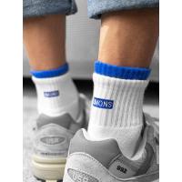 4双 子墨男士毛巾底刺绣中筒袜子毛圈加厚运动秋冬季纯棉潮学院风