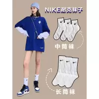 袜子女士夏季中筒运动袜男纯棉薄款白色短袜高筒长筒袜