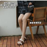 王炸3.0]裸感光腿神器秋冬加绒薄绒款春秋女双层肉色自然踩脚袜