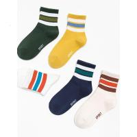 条纹袜子男女纯棉防臭中筒袜秋季ins潮春秋冬篮球袜运动袜长筒袜