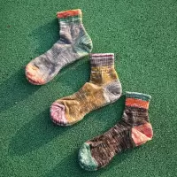 毛巾袜子男纯棉中筒袜吸汗防臭加厚毛巾底春秋季运动袜防臭篮球袜