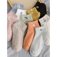袜子女短袜纯棉全棉韩国ins潮可爱日系卡特中筒秋冬季百搭网红款
