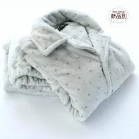 冬季外贸原单日单男女士秋冬法兰绒加厚珊瑚绒家居服睡衣睡裤套装